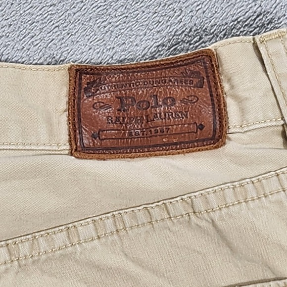 Polo Ralph Lauren Chino Pants Mens 34x30 Khaki Cotton Twill Straight Leg Casual - Picture 10 of 16
